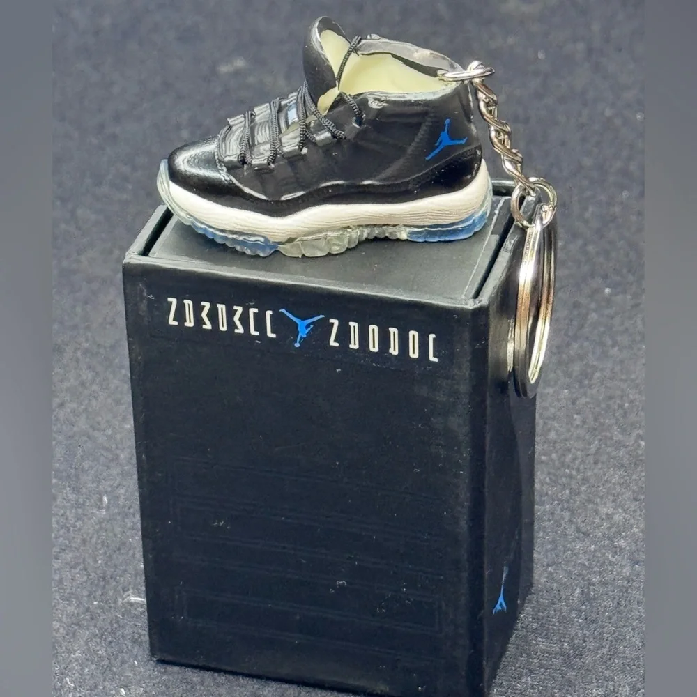 Black and Blue Sneaker Keychain